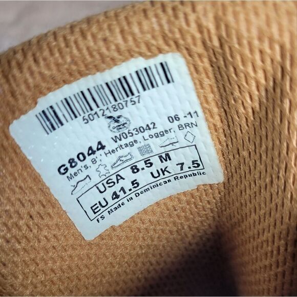 Georgia Boot Mens 8” Heritage Logger - Size 8.5 - Picture 2 of 5